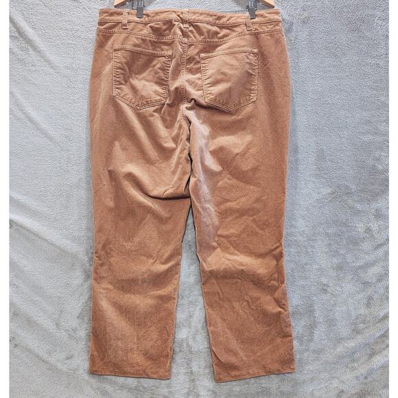 Talbots Womens Tan Corduroy Straight Leg Pants Size 16W Minimalist Academia - Picture 4 of 14